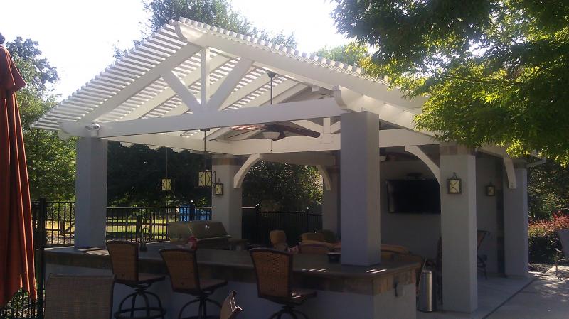 Gable Lattice Patio Cover Roseville